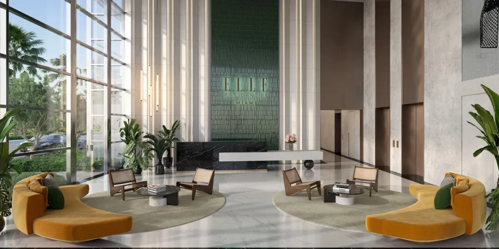 Elle Residences Miami Lobby