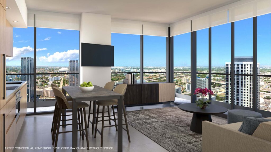 501 First Residences Miami Downtown Interiors