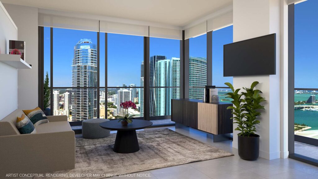 501 First Residences Miami Downtown Interiors